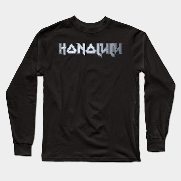 Heavy metal Honolulu Long Sleeve T-Shirt by KubikoBakhar